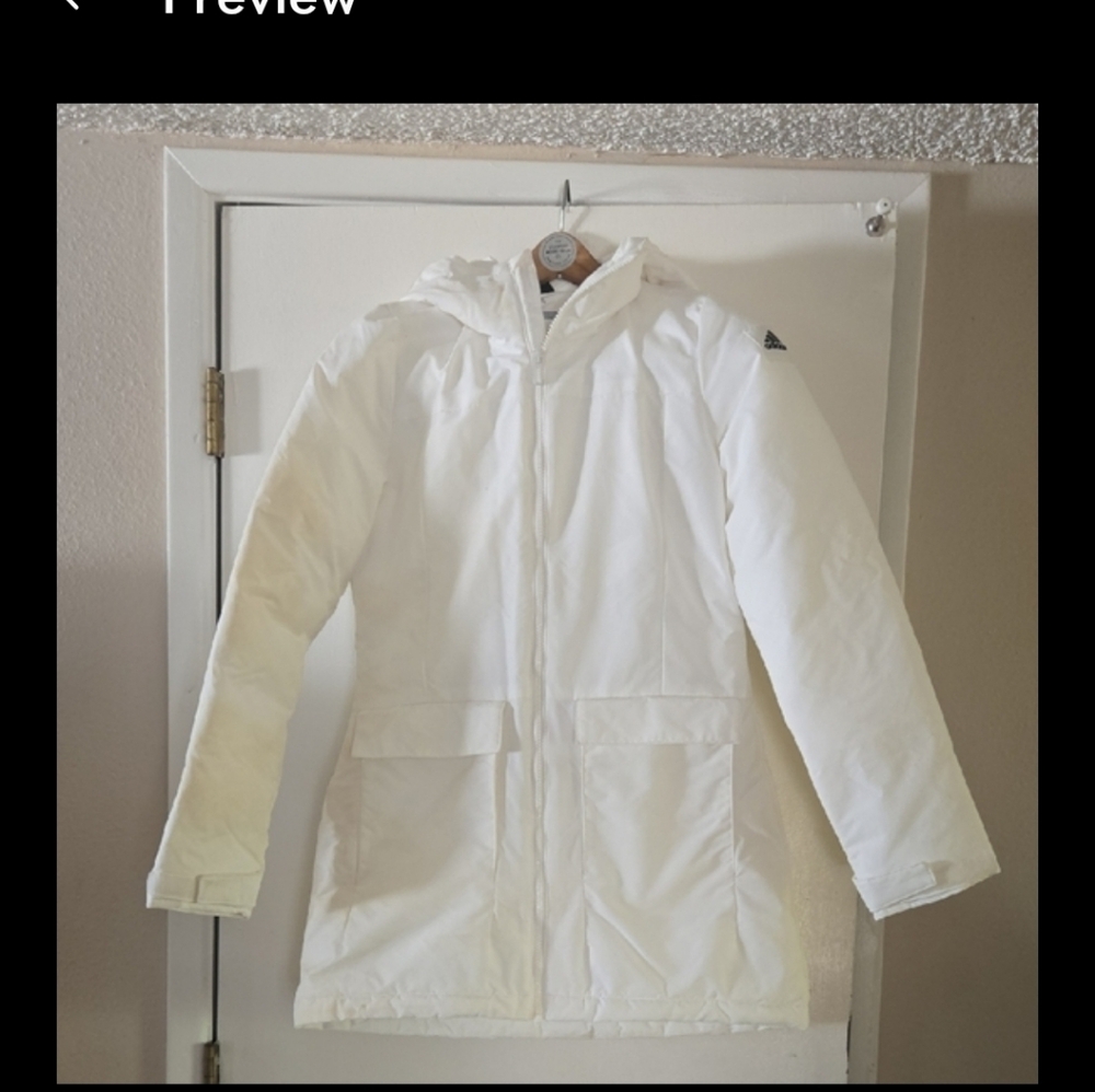 adidas White Puffer Jacket - Picture 2 of 11